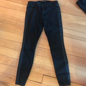Joe's Jeans Mali Black Tuxedo Side Stripe Skinny